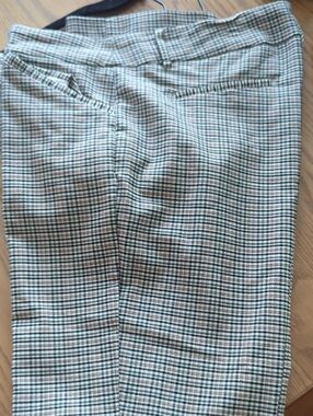 Plaid Tailored Dress Pants - Black, White & Tan